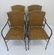 Set of Four Wrought Iron & Wicker Dining Chairs