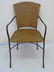 Set of Four Wrought Iron & Wicker Dining Chairs - 2