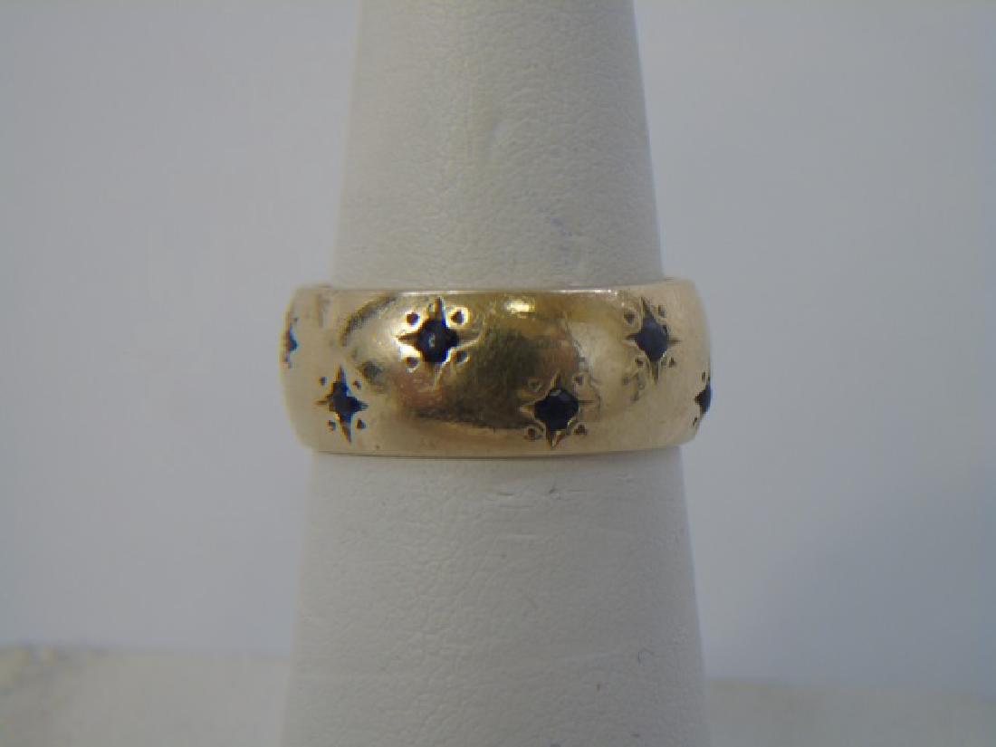 Estate Yellow Gold & Sapphire Band Ring (1 of 4)