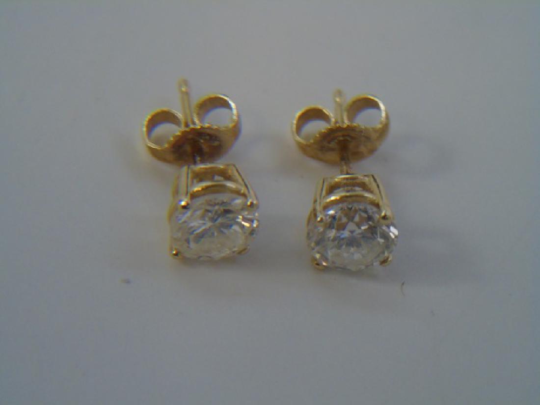 Pair Estate 1.50 Carat Diamond Stud Earrings (1 of 4)