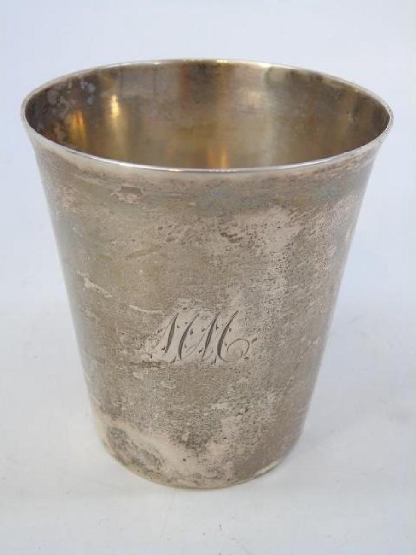 Antique Coin Silver Beaker Cup by G Eoff (1 of 3)