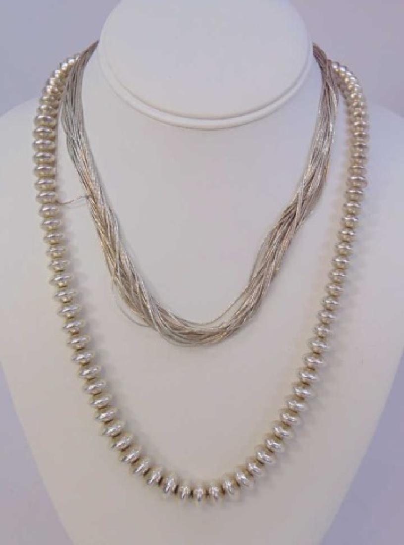 Vintage Native American Sterling Silver Necklaces (1 of 5)