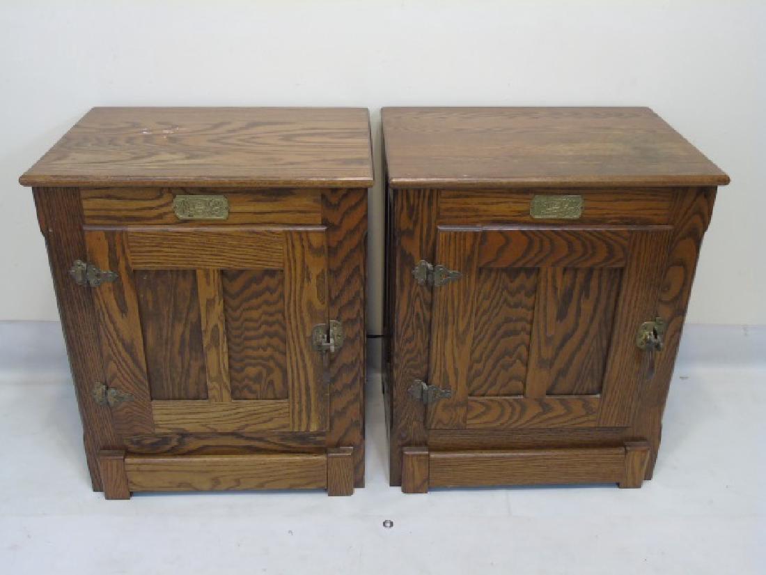 Pair Vintage Ice Box Chest Style Night Stands (1 of 5)
