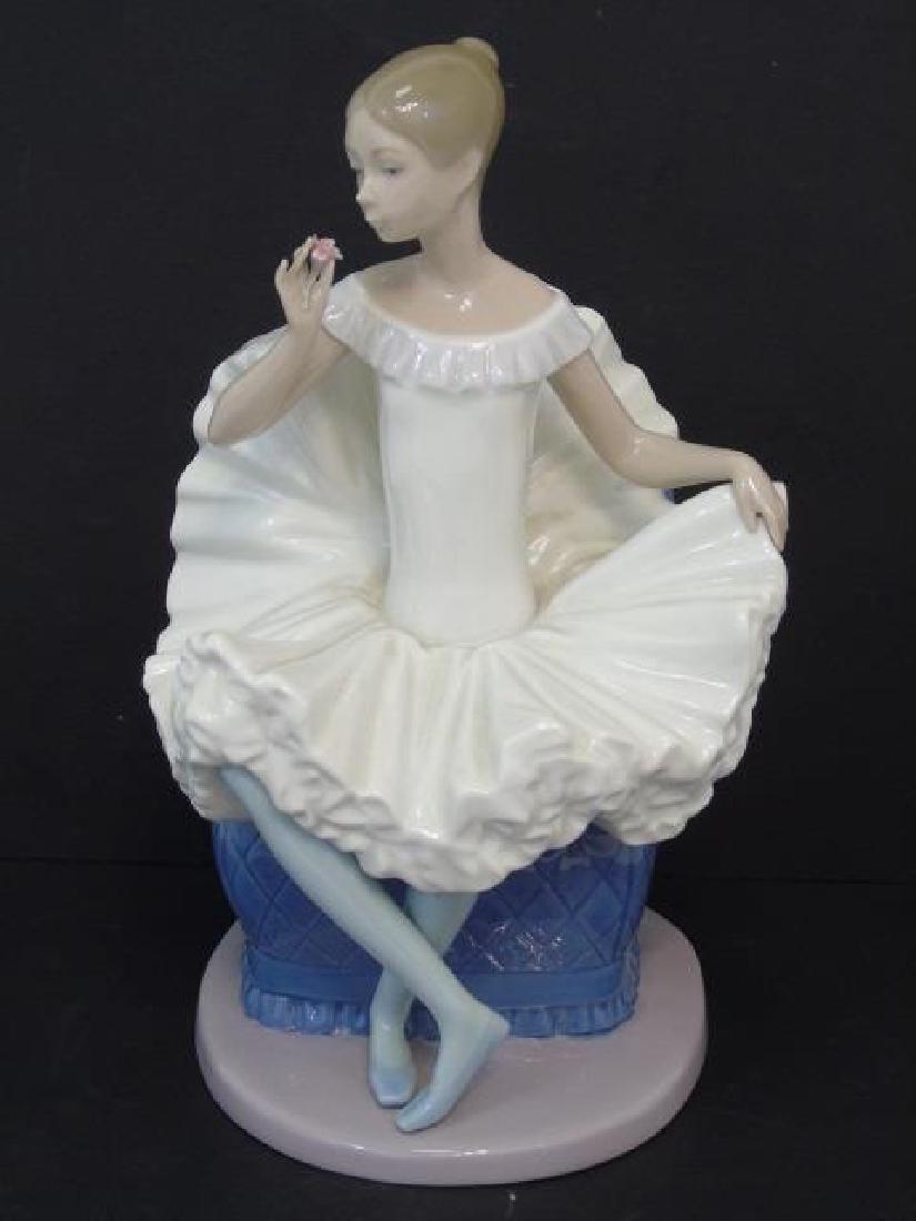 Lladro Vintage Porcelain Statue of a Ballerina: Lladro Vintage Porcelain Statue of a Ballerina. Marked on bottom Nao by Lladro. Measures 10 inches in height.