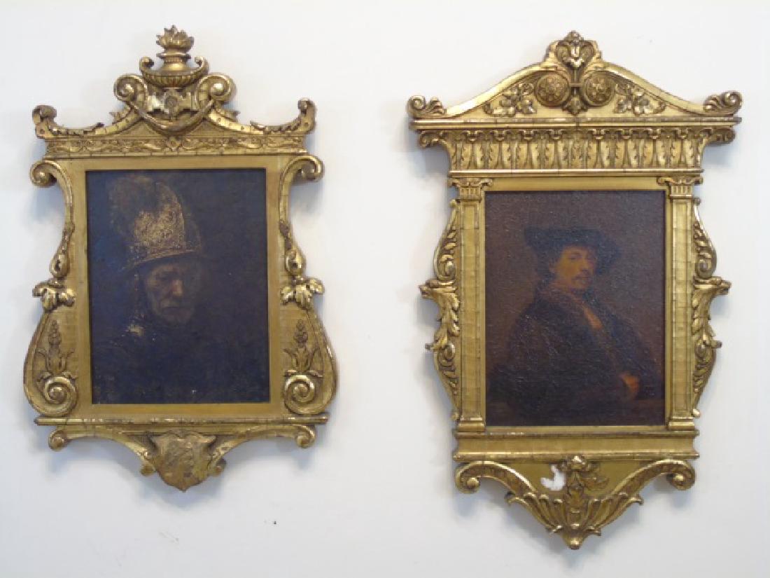 Pair Antique Reproductions of Rembrandt Paintings (1 of 4)