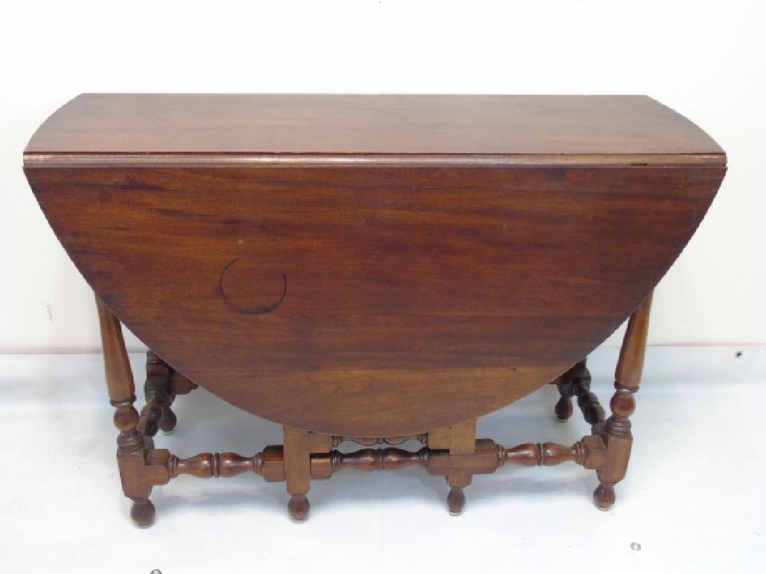 Vintage Walnut Drop Leaf Gate Leg Table (1 of 4)