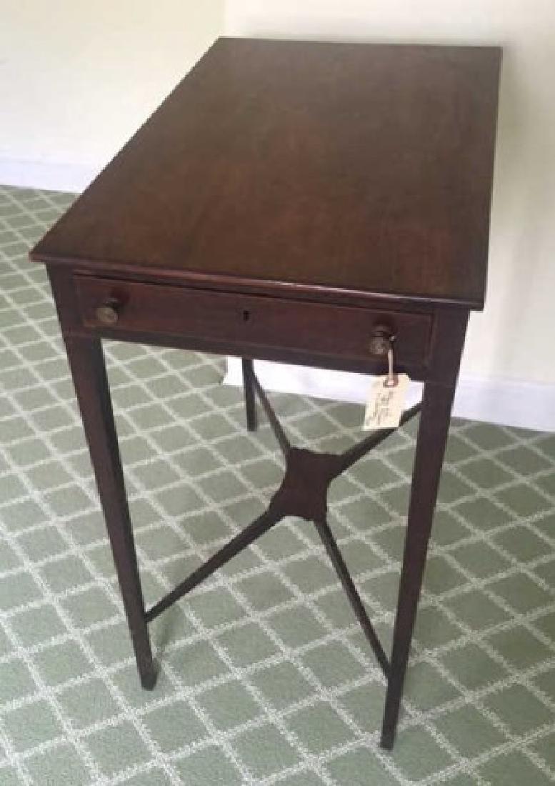 Antique Mahogany Side Table w/  X Form Stretchers (1 of 5)