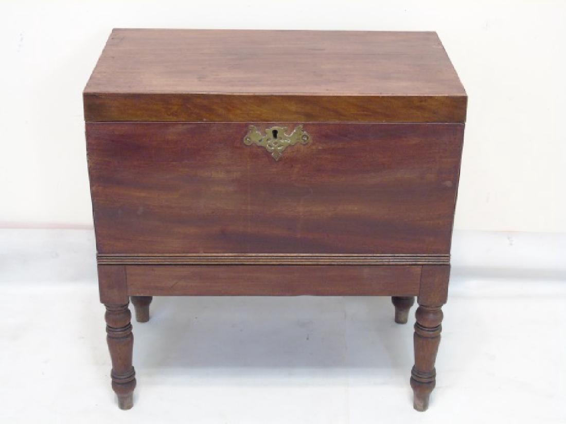 Antique Mahogany Cellarette w Brass Detail (1 of 3)