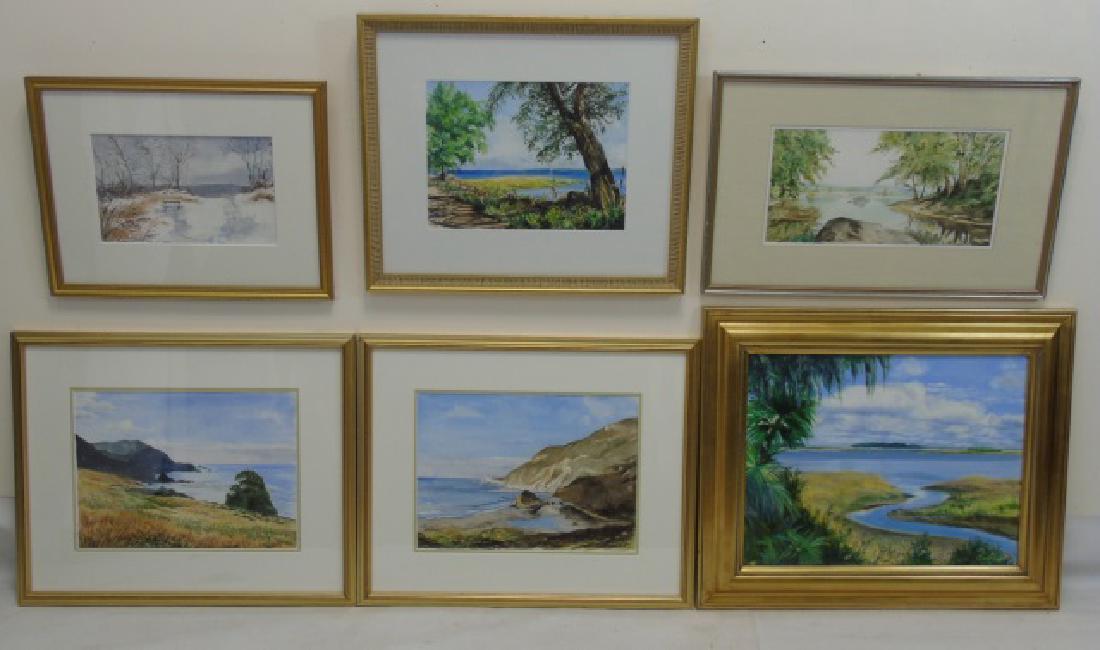 6 Nicely Framed Watercolors by Greenwich Artist (1 of 5)