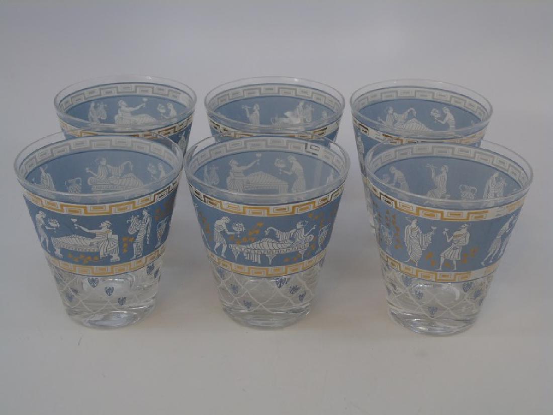 Set of Six Mid Century Modern Bar Glass Tumblers (1 of 3)