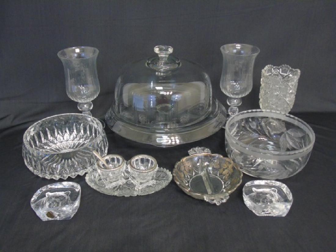 Large Group of Pressed Glass & Crystal Table Items (1 of 4)
