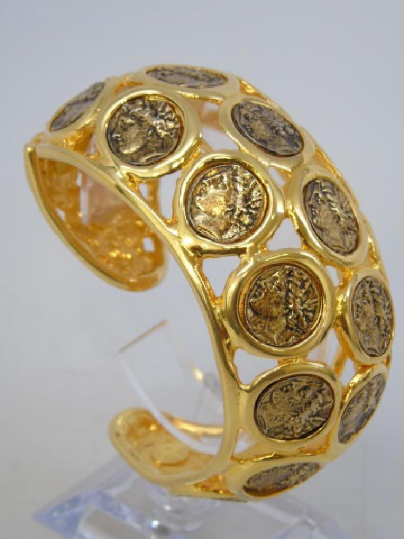 Vintage Kenneth J Lane Gilt Domed Cuff (1 of 3)