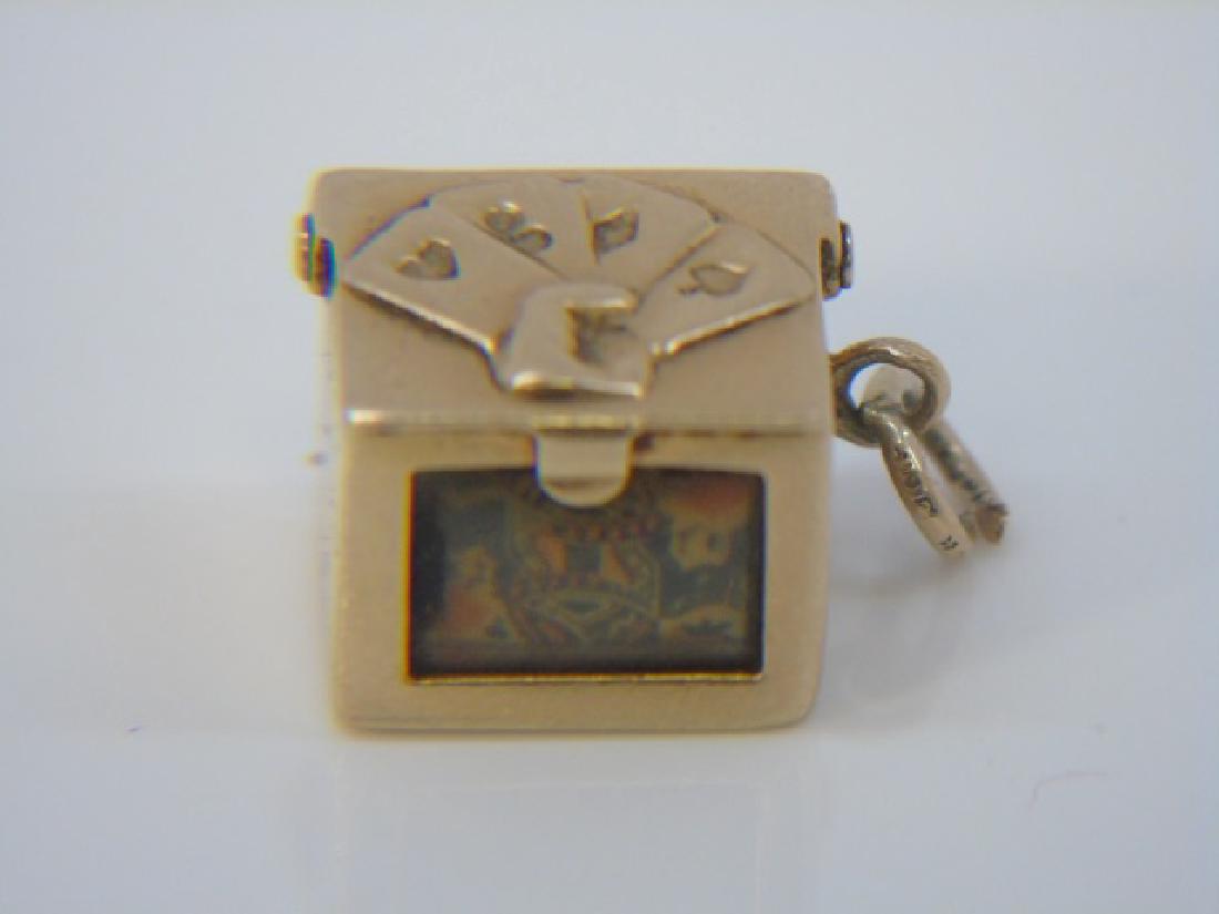 Vintage 14kt Gold Charm - Playing Cards in Case (1 of 5)