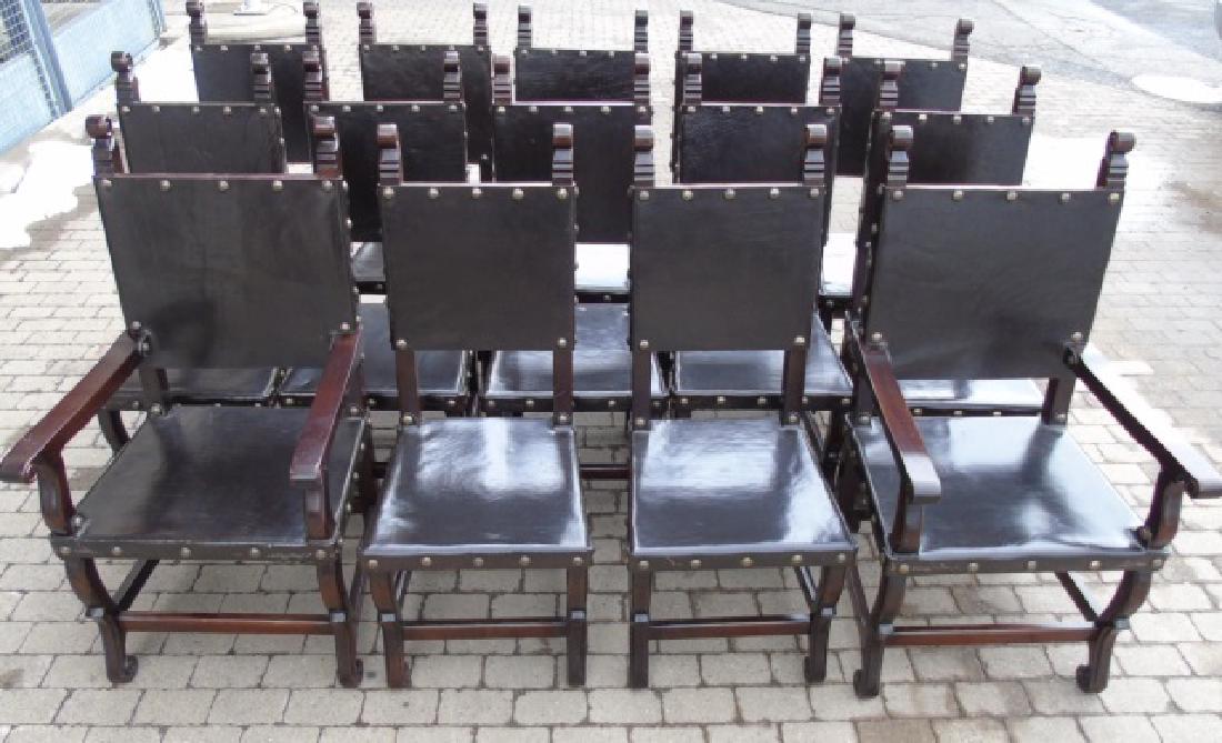 14 Italian Baroque Style Leather Dining Room Chair (1 of 8)
