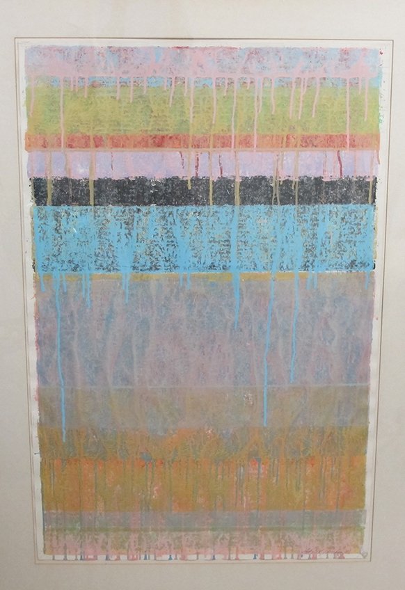 Patrick Archer "HV Rosemist" Acrylic on Paper: Patrick Archer "HV Rosemist" Acrylic on Paper; hand signed and dated 1981 Height (Inches): 40 Width (Inches): 26