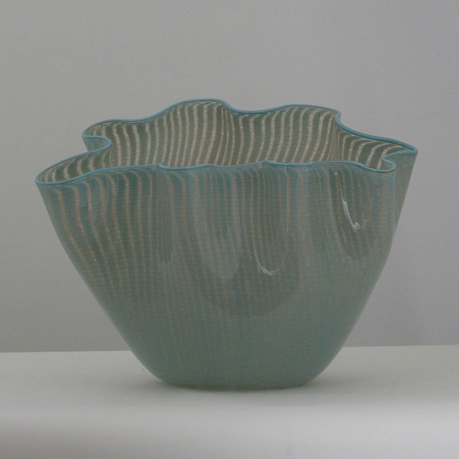 Lino Tagliapietra for Effetre Murano Handkerchief Vase: Lino Tagliapietra for Effetre Murano Handkerchief Vase; signed and dated 1982 Effetre Height (Inches): 12.25 Width (Inches): 15.5