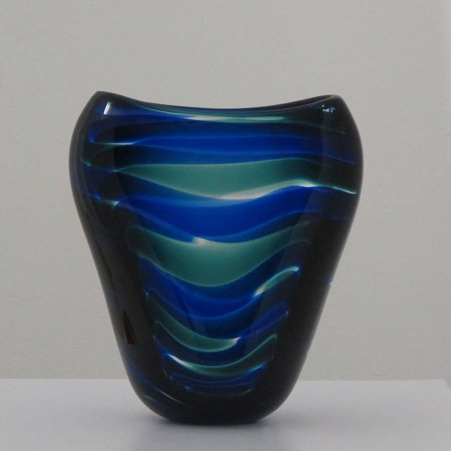 Floris Meydam Leerdam Unica Vase: Floris Meydam Leerdam Unica Vase ca. 1950's; signed Height (Inches): 7.25 Width (Inches): 6.5