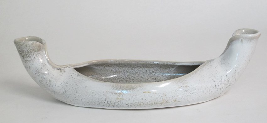 Large Russel Wright Bauer Bowl: Russel Wright Bauer centerpiece bowl Height: 5.00 Width: 18.50 Depth: 7.00