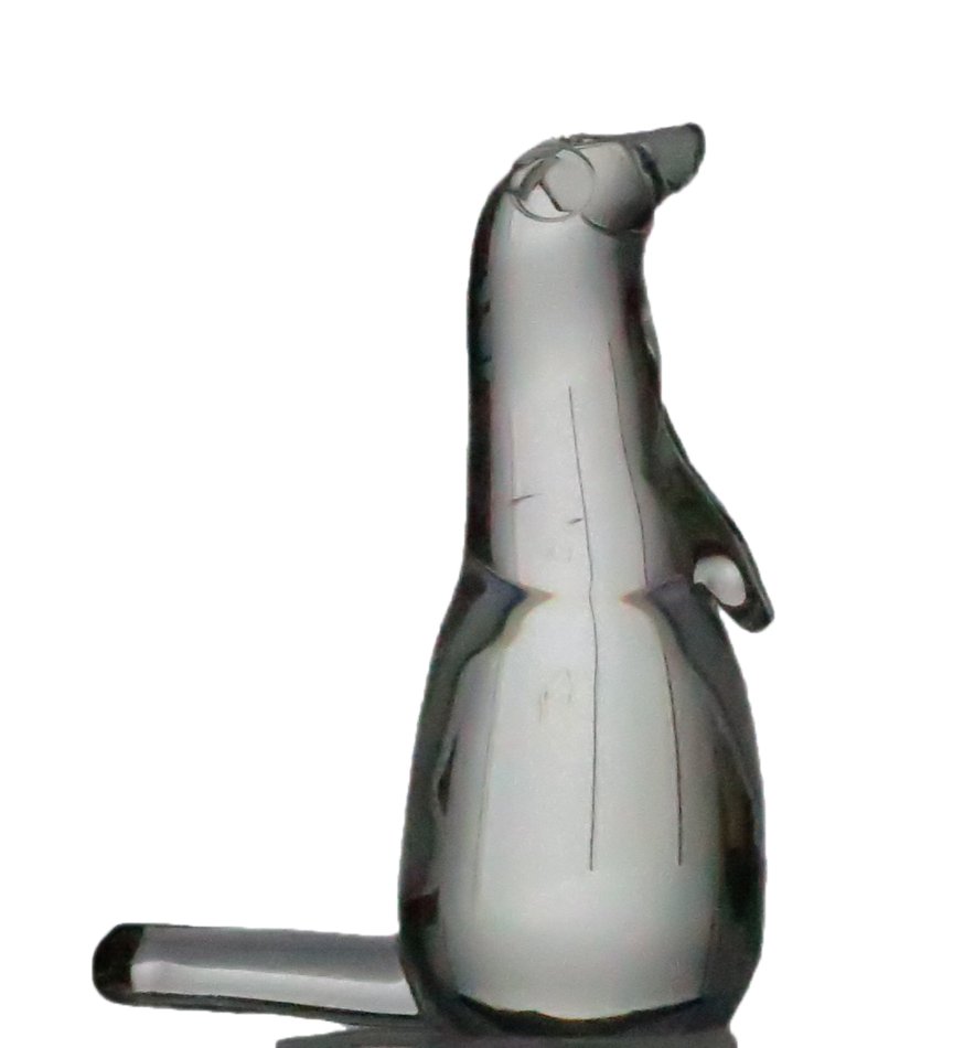 Signed Steuben crystal mink figure: Signed Steuben crystal mink Height: 7 Width: 5