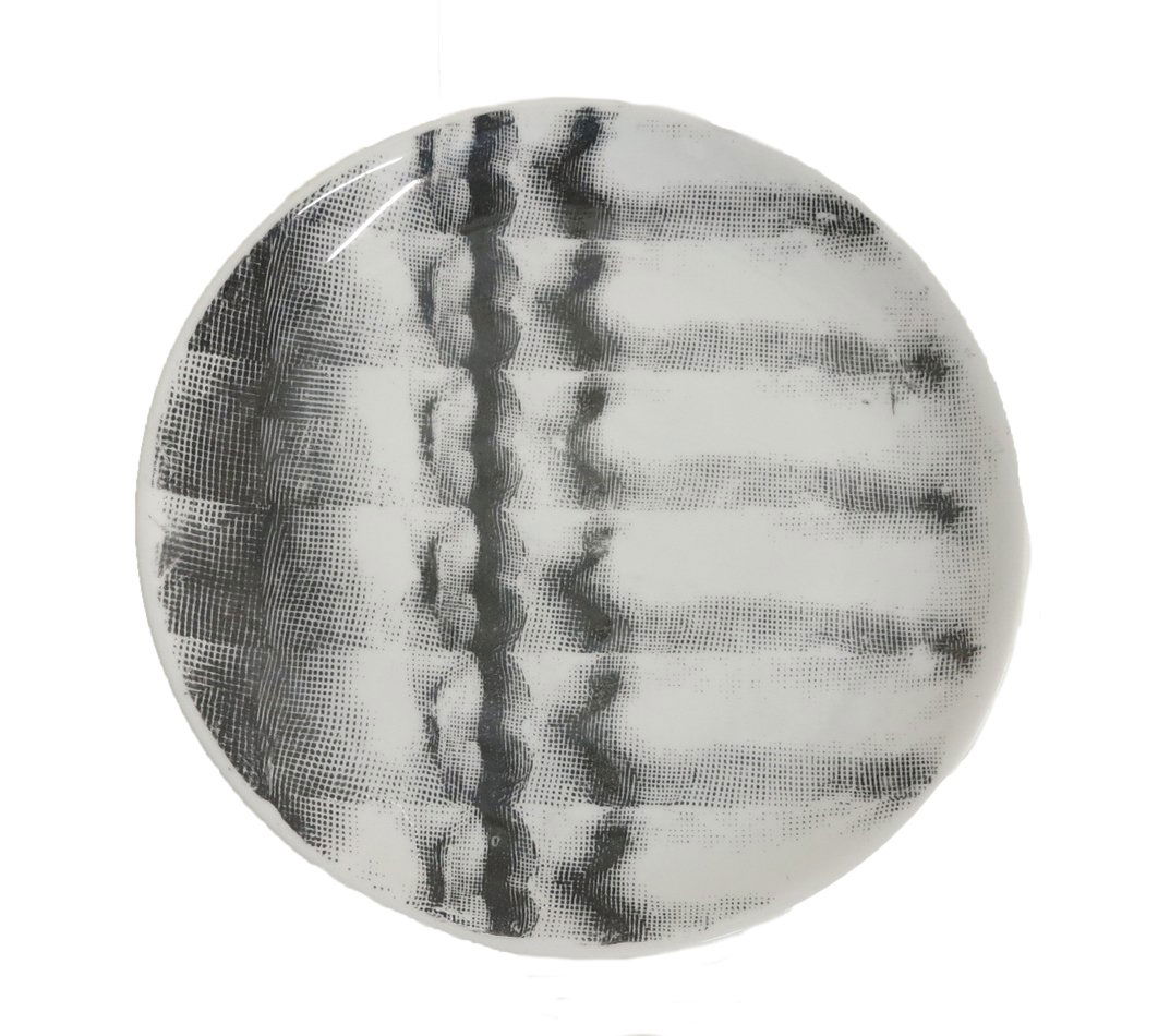 Group of 3 Piero Fornaseti plates: Group of 3 Piero Fornasetti plates Height: 1 Width: 10.25 Depth: 10.25