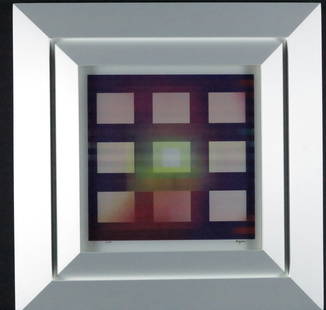 Agam Print: Untitled, print on plexiglas/lucite, signed and numbered 14/99, framed xx