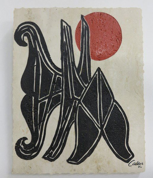 Signed Alexander Calder Abstract tile (1 of 2)