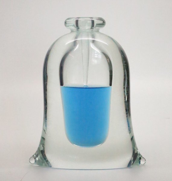 Large Perfume Bottle with blue liquid (1 of 2)