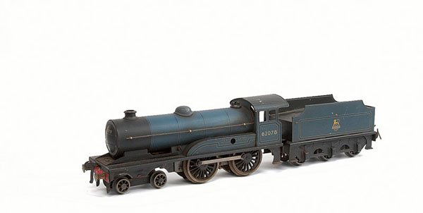 Bassett-Lowke O Gauge BR Blue Prince Charles: Bassett-Lowke O Gauge 4-4-0 Loco and Tender BR blue "Prince Charles" No.62078, 12v DC Electric. Good to Good Plus.