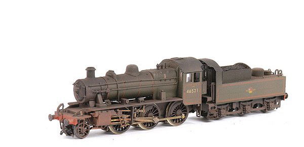 OO Gauge Comet Kitbuilt Class 2 2-6-0 Loco Ivatt: OO Gauge Comet Kitbuilt Class 2 2-6-0 Loco and Tender "Ivatt" BR black No.46521, 2-rail Electric. Fitted with a Portoscap or similar motor. Superbly built by Eric Robinson, professionally painted and