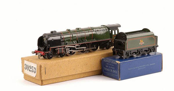 Hornby Dublo EDL12 4-6-2 "Duchess of Montrose": Hornby Dublo 3-rail EDL12 4-6-2 BR green (gloss) Princess Coronation Class Loco No.46232 "Duchess of Montrose", loco is fitted to nickel silver wheel chassis and complete with plastic bogie and pony t