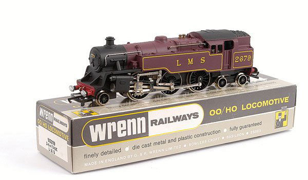 Wrenn W2219 (ins) 2-6-4 Tank Loco No.2679: Wrenn W2219 (ins) 2-6-4 LMS maroon Tank Loco No.2679, this is late issue type with bright yellow lining and lettering, condition Mint in Near Mint to Mint box with base stamped 91 2 6 and is one of on