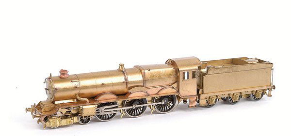 Fulgurex 4-6-0 GWR King Class Loco & Tender: Fulgurex (Japanese) Brass OO Gauge 4-6-0 GWR King Class Loco and Tender, unpainted. Finely constructed and detailed brass model with sprung driving wheels, buffers, cab detail etc. Still wrapped in or