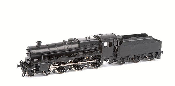 Britrail Brass OO Gauge 4-6-0 Jubilee Loco: Britrail Brass OO Gauge 4-6-0 Jubilee, factory painted in plain black. Superbly constructed with much detail. A limited production of 200. Good Plus to Near Mint unboxed.