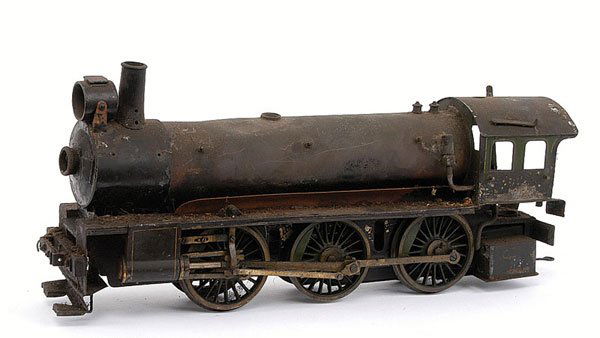 Bassett-Lowke or similar 0-6-0 Live Steam Loco: Bassett-Lowke or similar Gauge 1 0-6-0 Loco (note loco only), Live Steam. This is Bassett-Lowke Mogul which has been much altered particularly to the front and cabsides. Overall condition is Poor.