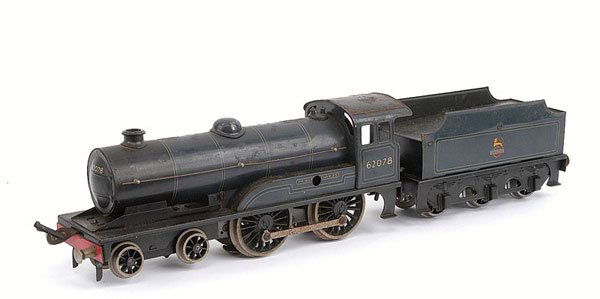 Bassett-Lowke 4-4-0 "Prince Charles" No.62078: Bassett-Lowke O Gauge 4-4-0 Loco and Tender BR blue "Prince Charles" No.62078, 3-rail Electric. Overall condition is Good.