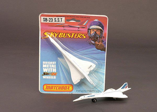 Sky-Busters SB23 S.S.T. "Air France": Matchbox - Sky-Busters No.SB23 S.S.T. "Air France" - white, blue "L.EJDA" wing decal - Mint on Good Plus to Excellent blister card and another but unboxed which is Excellent but with "F-BVFA" wing dec