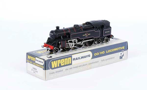 Wrenn W2218 2-6-4 Standard Class Tank Loco: Wrenn W2218 2-6-4 BR lined black Standard Class 4 Tank Loco No.80033, condition Excellent Plus in Good to Good Plus box.