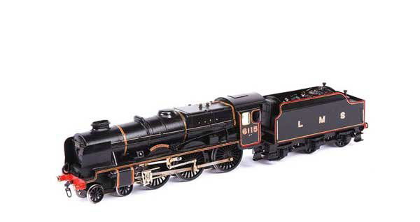 Kitbuilt 4-6-0 No.6115 "Scots Guardsman": OO Gauge Kitbuilt 4-6-0 LMS lined black (brass) Royal Scot Class Loco No.6115 "Scots Guardsman", fitted to modified proprietary chassis, condition Good Plus to Excellent.