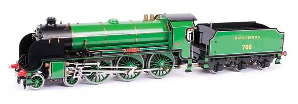 Fulgurex/Aster 4-6-0 "Sir Balin" No.768: Fulgurex/Aster Gauge 1 4-6-0 Loco and Tender Southern green "Sir Balin" No.768, Live Steam. Produced in 1979 one of a limited production. Unused Near Mint.