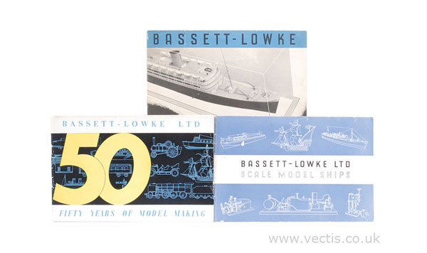 Bassett-Lowke Scale Model Ships Catalogues: Bassett-Lowke scale Model Ships Catalogues, 2 examples - one dated 1948 and the other later post-war version. Both are 24-pages, many black and white photographs and illustrations giving the full rang