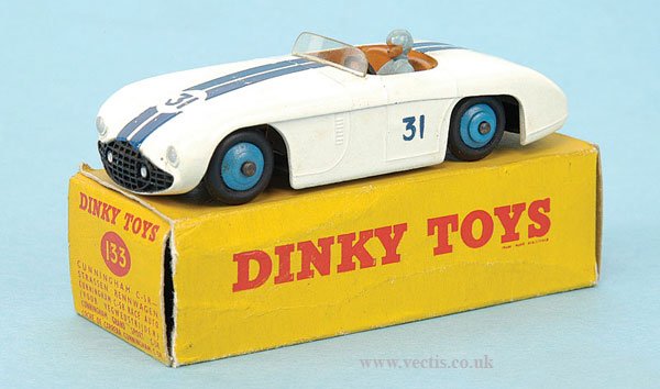 A Dinky Toys diecast 'Cunningham C-5R Road Racer' model car, 133, in box