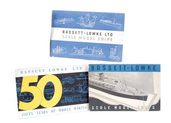 Bassett-Lowke Scale Model Ships Catalogue: Bassett-Lowke Scale Model Ships Catalogue - 2 examples. 1 dated 1948 and the other later. Both are 24 pages, many black and white photographs and illustrations giving the full range of Ships and Compo