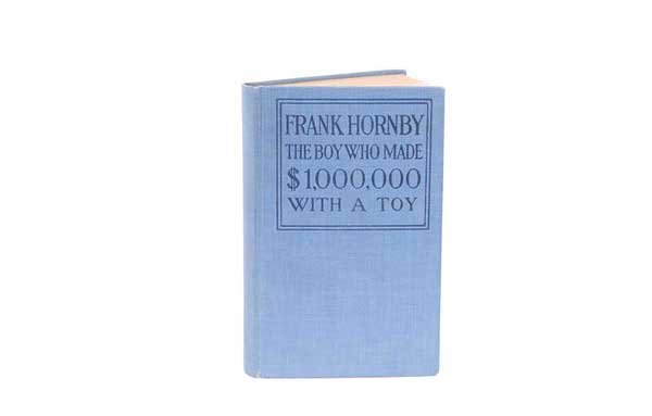 "Frank Hornby - The Boy Who Made $1" Book: Meccano Co Incorporated New York - 1st Edition copy of "Frank Hornby - The Boy Who Made One Million Dollars with a Toy" by MP Gould dated 1915, this is a fine copy of a very rare publication indeed. T