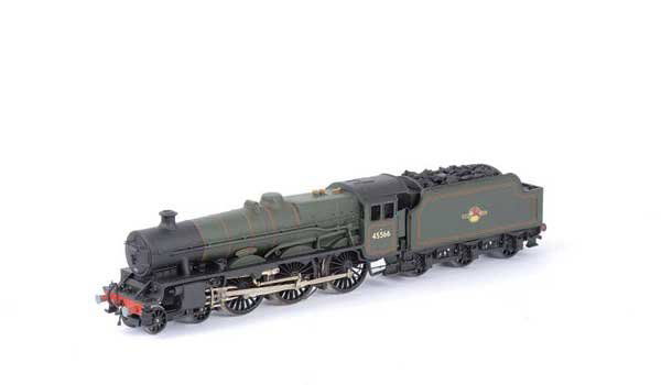 Kitbuilt K's 4-6-0 No.45566 "Queensland": OO Gauge Kitbuilt K's 4-6-0 BR lined green Jubilee Class Loco No.45566 "Queensland" fitted with portescap or similar motor, professionally built and painted, condition Excellent to Excellent Plus.