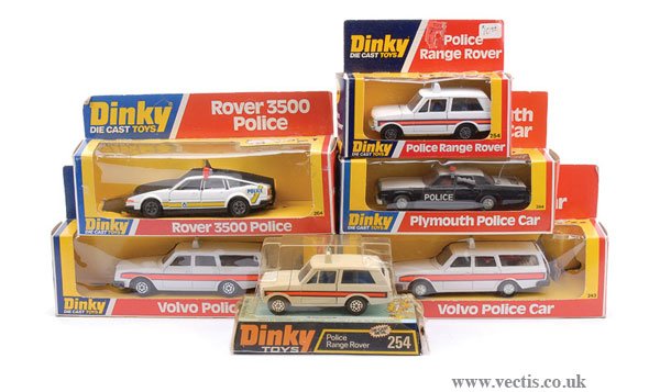 Dinky - A Group of Police Cars