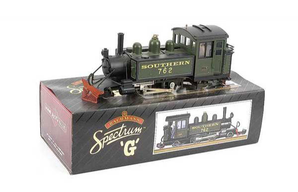Bachmann "G" Gauge 2-4-2 Tank Loco: A Bachmann "G" Gauge 2-4-2 Tank Loco Southern E762 green Baldwin "LYN", 2-rail Electric. Loco is finished in green and black with Southern E762 to tank sides and named LYN to cabsides (note one cab si