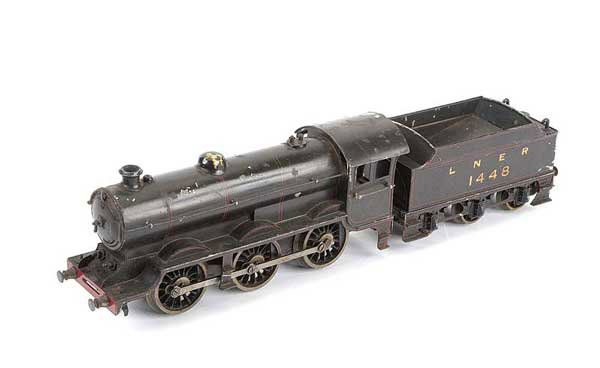 Bassett-Lowke 0-6-0 "J39" Black LNER No.1448: Bassett-Lowke O Gauge 0-6-0 Loco and Tender "J39" black LNER No.1448, 3-rail Electric. Loco and Tender finished in black overall and lined in red with LNER lettering and running No.1448 to Tender side