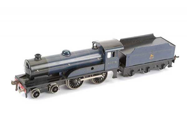 Bassett-Lowke 4-4-0 "Prince Charles" No.62078: Bassett-Lowke O Gauge 4-4-0 Loco and Tender BR blue "Prince Charles" No.62078, Clockwork. Overall condition is generally Excellent contained in a Fair original box.