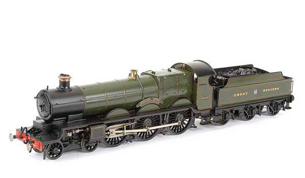 Kit/Scratchbuilt 4-6-0 "Polar Star" No.4005: Kit/Scratchbuilt O Gauge Star Class 4-6-0 Loco and Tender Great Western green "Polar Star" No.4005, 2-Rail finescale Electric. Superbly constructed and painted in green and black, lined in orange with