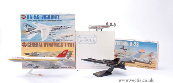 A Group of Airfix Kits & Static Aircraft Models